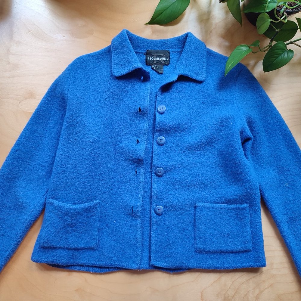 100% wool cropped jacket - Picture 3 of 9
